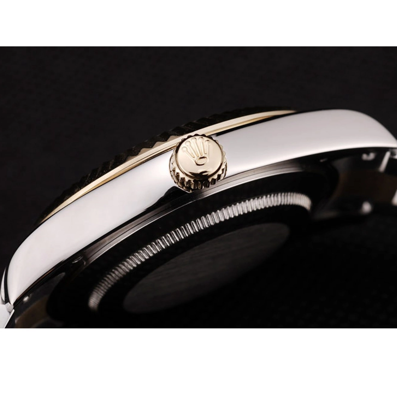 MiroTime 0704 Rolex DateJust Gold Ribbed Pattern Bezel Brown Dial
